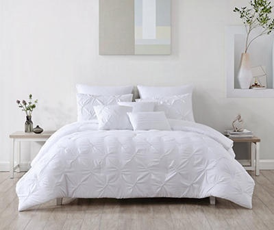 slide 1 of 1, Cara White Tufted King 8-Piece Comforter Set, 1 ct