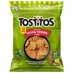 Tostitos Tortilla Chips Salsa Verde Flavored 11 Oz
