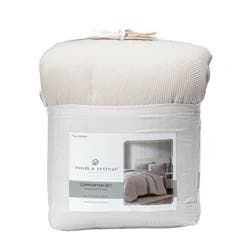 Room & Retreat Cream Jacquard 3piece Comforter Set Full/queen