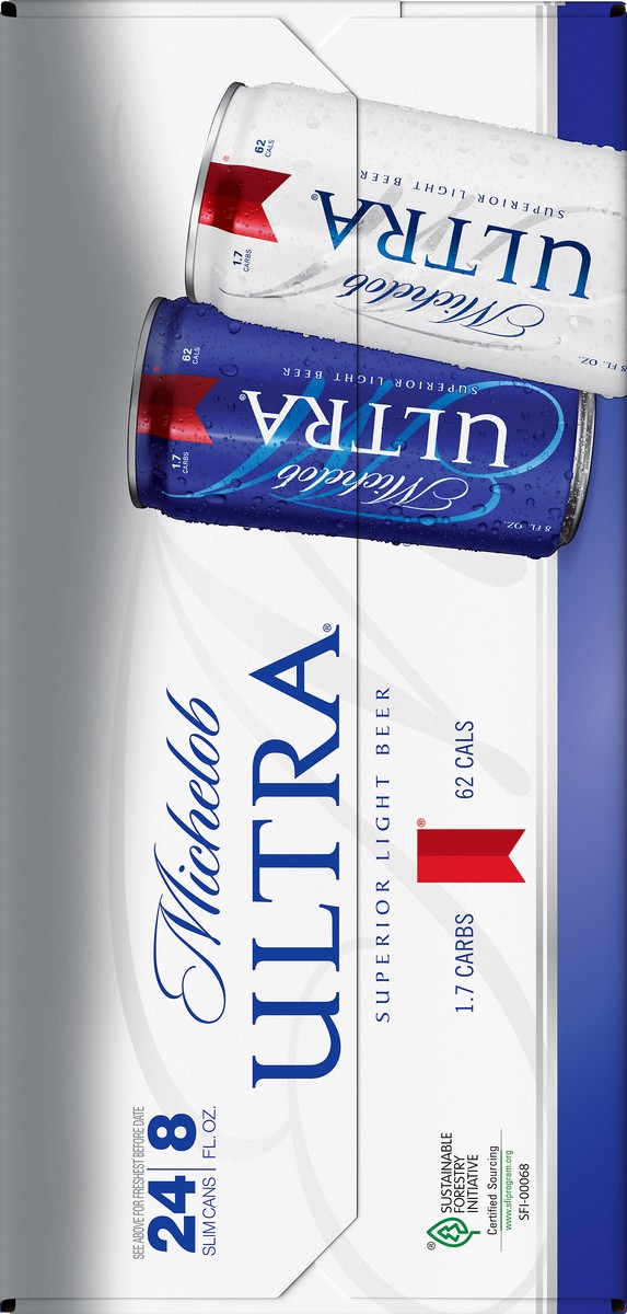 slide 6 of 8, Michelob Ultra Light Beer, 24 Pack 8 fl. oz. Cans, 24 ct; 8 fl oz