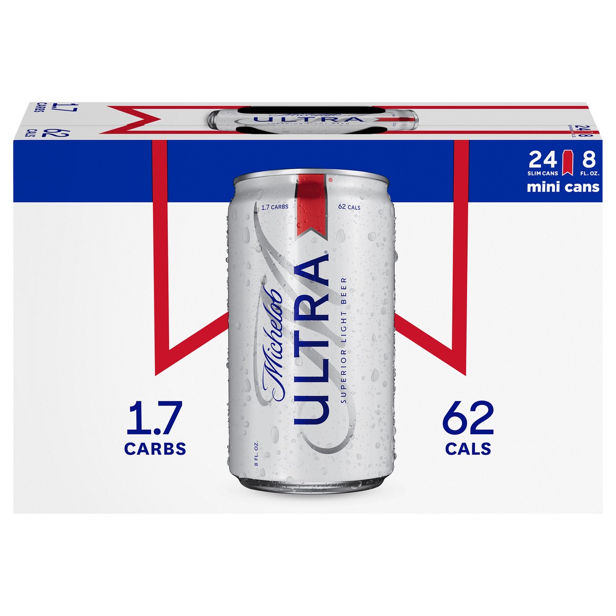 slide 1 of 8, Michelob Ultra Light Beer, 24 Pack 8 fl. oz. Cans, 24 ct; 8 fl oz