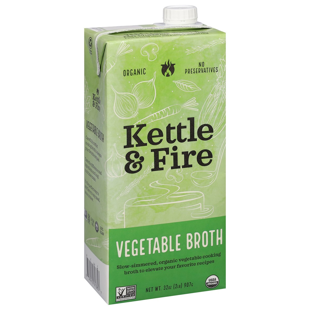 slide 4 of 9, Kettle & Fire Organic Vegetable Broth 32 oz, 32 oz