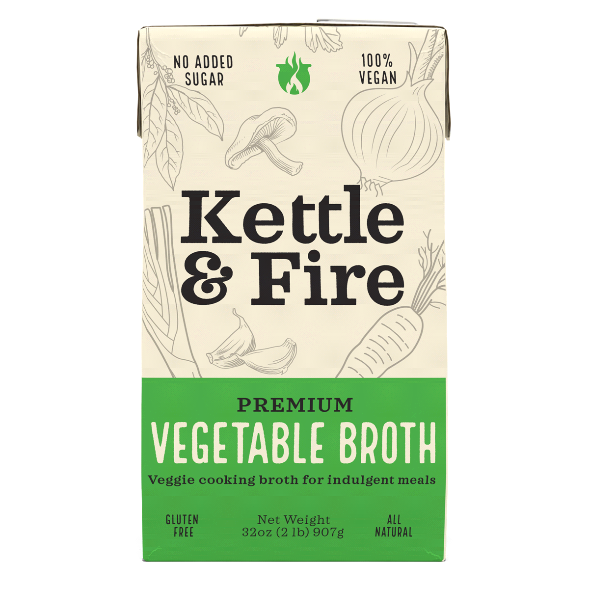 slide 1 of 9, Kettle & Fire Organic Vegetable Broth 32 oz, 32 oz