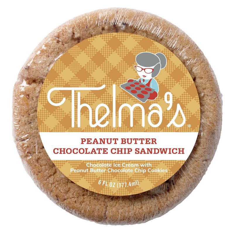 slide 1 of 3, Thelma's Peanut Butter Chocolate Chip Ice Cream Sandwich - 5.2oz, 5.2 oz