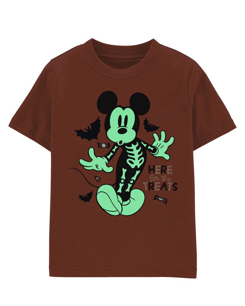 slide 2 of 3, Carter's Toddler Glow In The Dark Mickey Mouse Halloween Tee Multi 4T, 1 ct