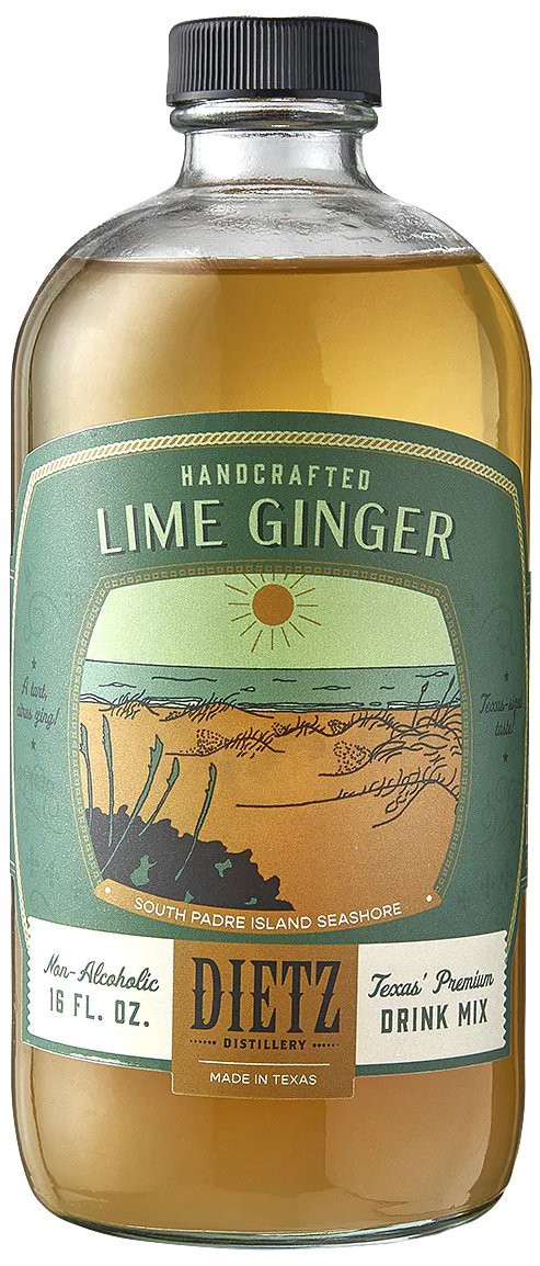 slide 1 of 1, Dietz Distillery Lime Ginger Non-Alcoholic Drink Mix, 16 oz