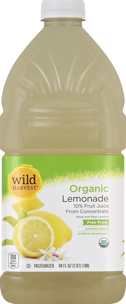 slide 6 of 8, Wild Harvest Organic 10% Juice Lemonade - 64 oz, 64 oz