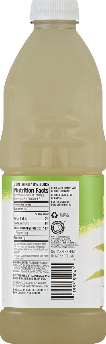 slide 5 of 8, Wild Harvest Organic 10% Juice Lemonade - 64 oz, 64 oz