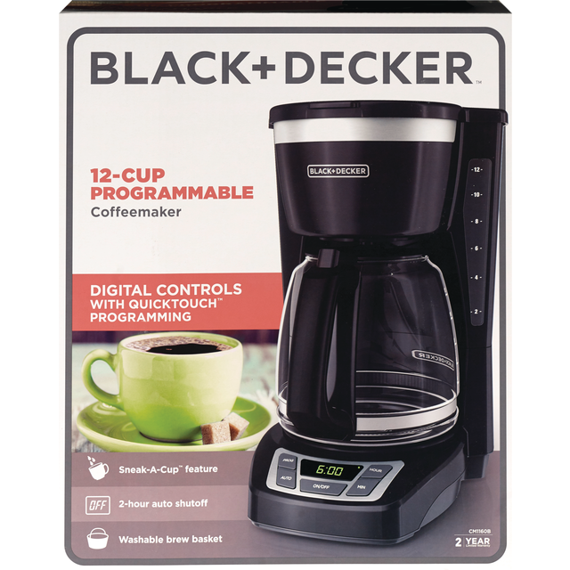 slide 1 of 5, BLACK+DECKER BLACK + DECKER 12Cup Programmable Coffee Maker Black, 1 ct