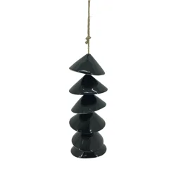 ROOM & RETREAT Rr Ceramic Black Wind Chime