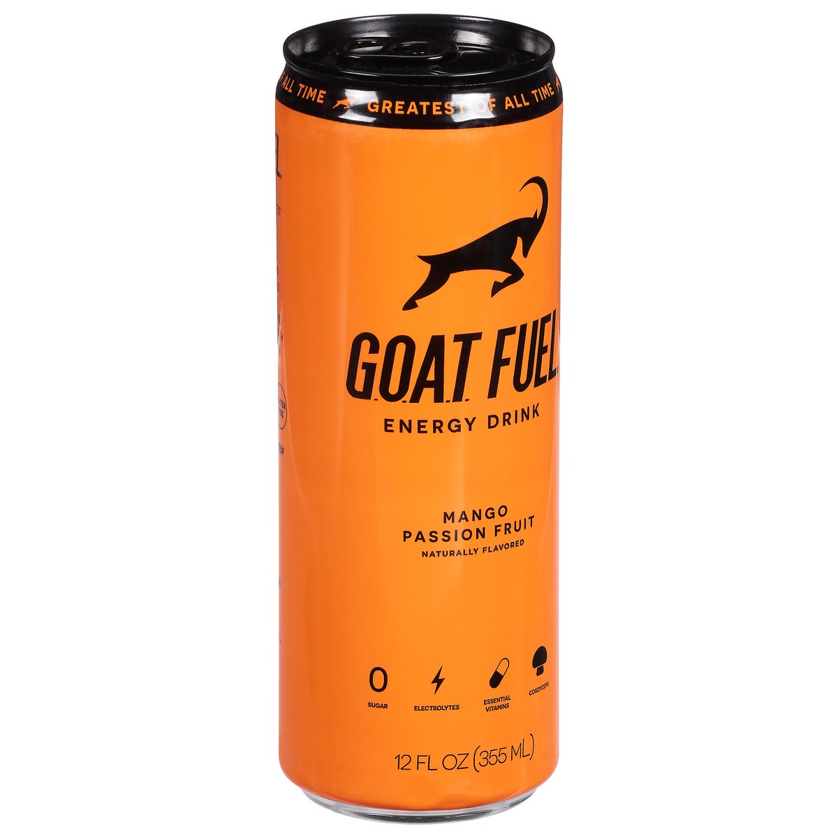 slide 9 of 14, G.O.A.T. Fuel Mango Passion Fruit Energy Drink - 12 fl oz, 12 fl oz