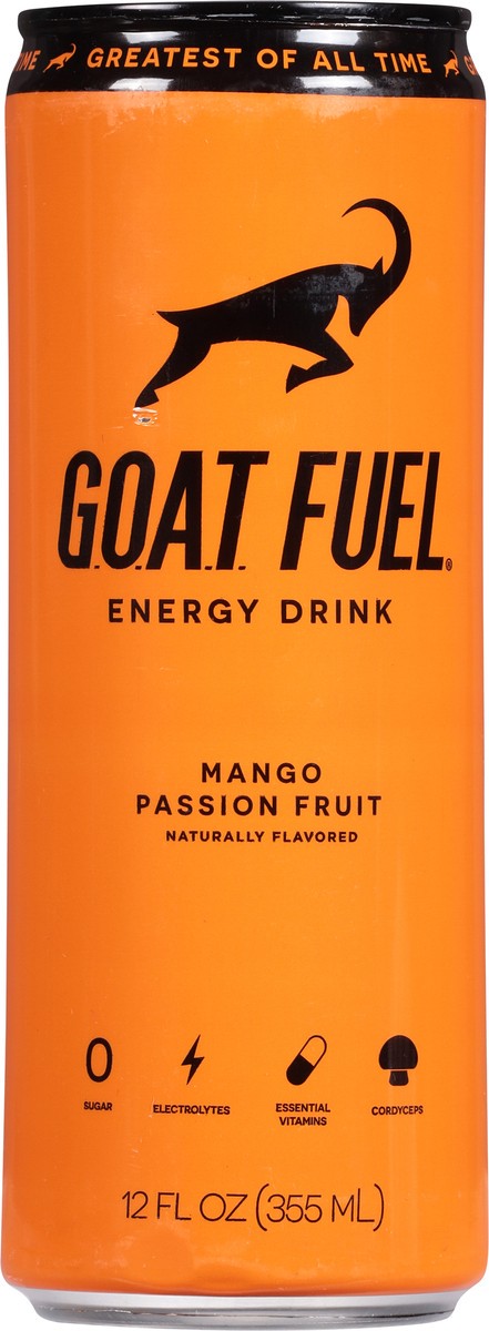 slide 10 of 14, G.O.A.T. Fuel Mango Passion Fruit Energy Drink - 12 fl oz, 12 fl oz