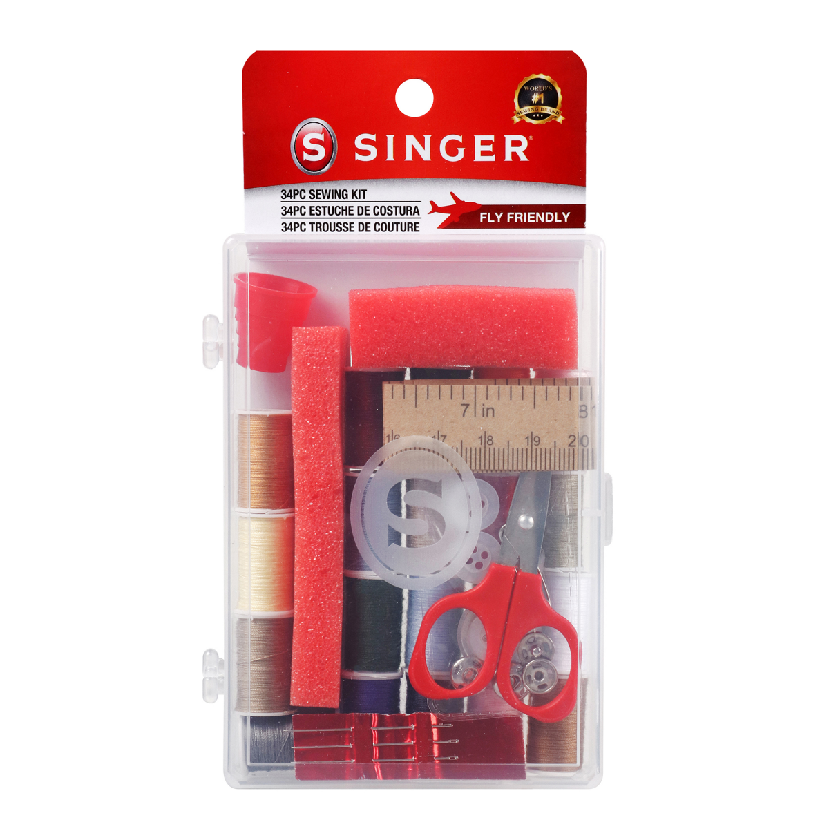 slide 1 of 2, SINGER Fly Friendly Travel Sewing Kit with Storage Case, 1 ct