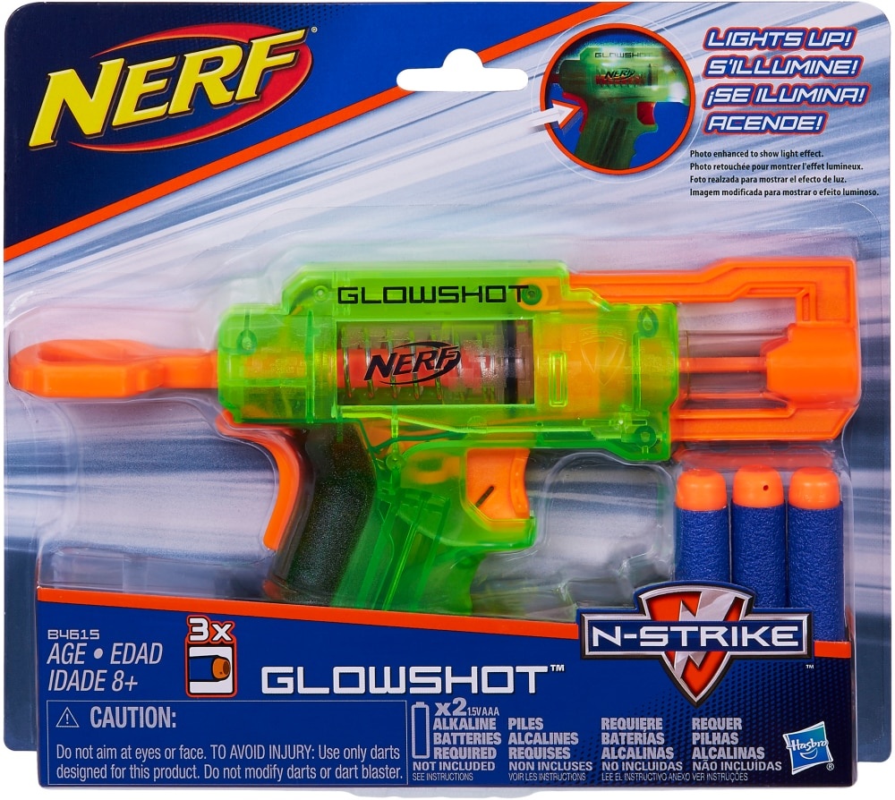 slide 1 of 1, Nerf N-Strike Glowshot Blaster, 1 ct