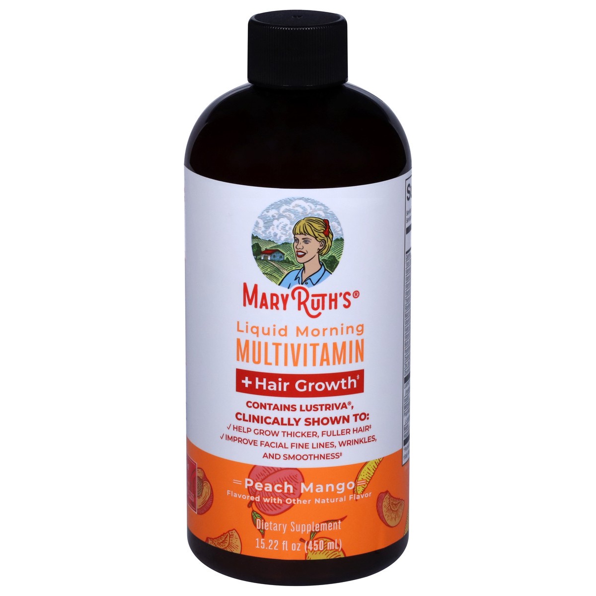 slide 1 of 13, MaryRuth's Peach Mango Liquid Morning Multivitamin +Hair Growth 15.22 fl oz, 15.22 fl oz