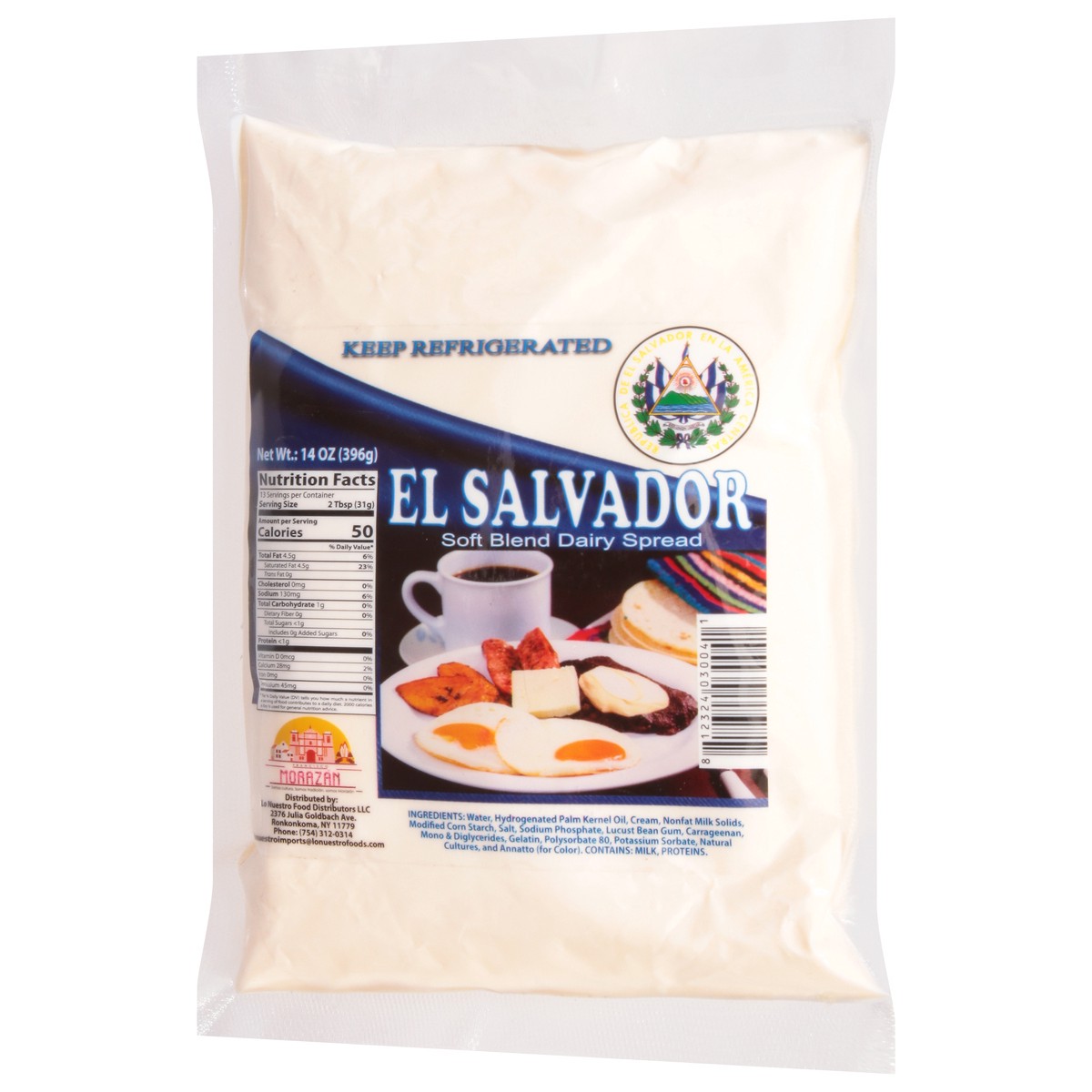 slide 9 of 9, Lo Nuestro Foods El Salvador Soft Blend Dairy Spread 14 oz, 14 oz