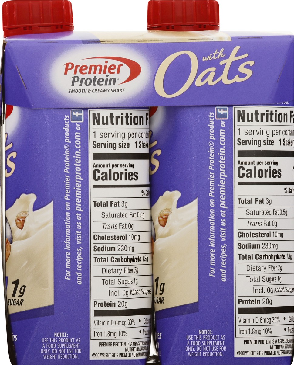 slide 2 of 13, Premier Protein 4 Pack Blueberries & Cream Shake with Oats 4 ea, 4 ct