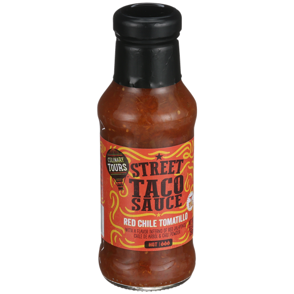 slide 1 of 1, Culinary Tours Hot Red Chile Tomatillo Street Taco Sauce, 10.5 oz