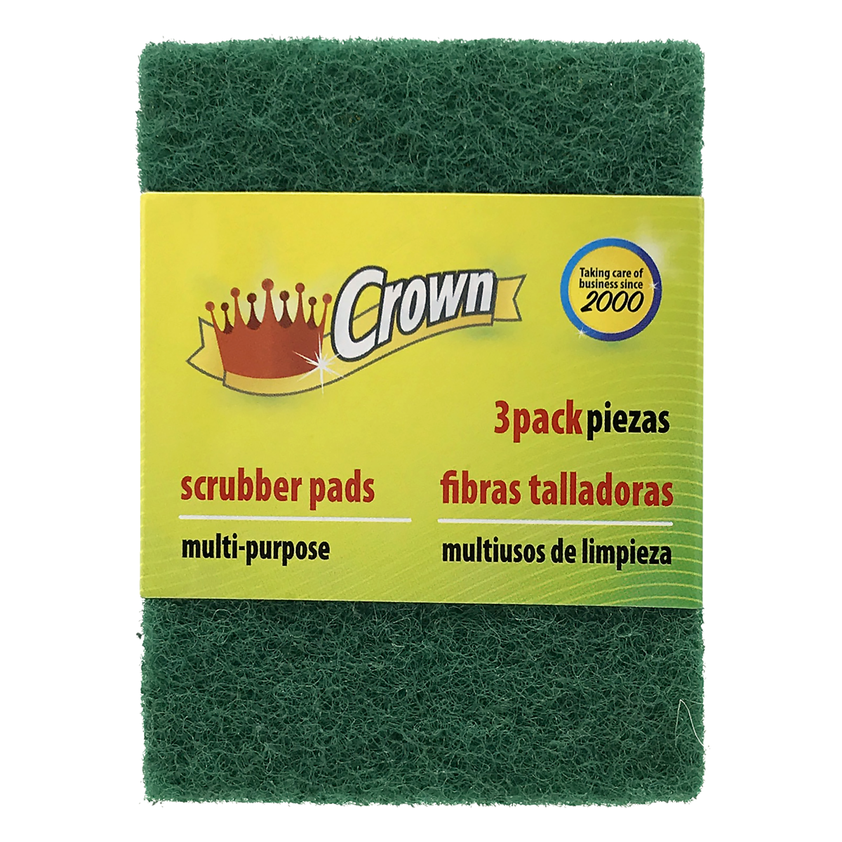 slide 1 of 1, Crown Scrubber Sponge Pads, 3 ct