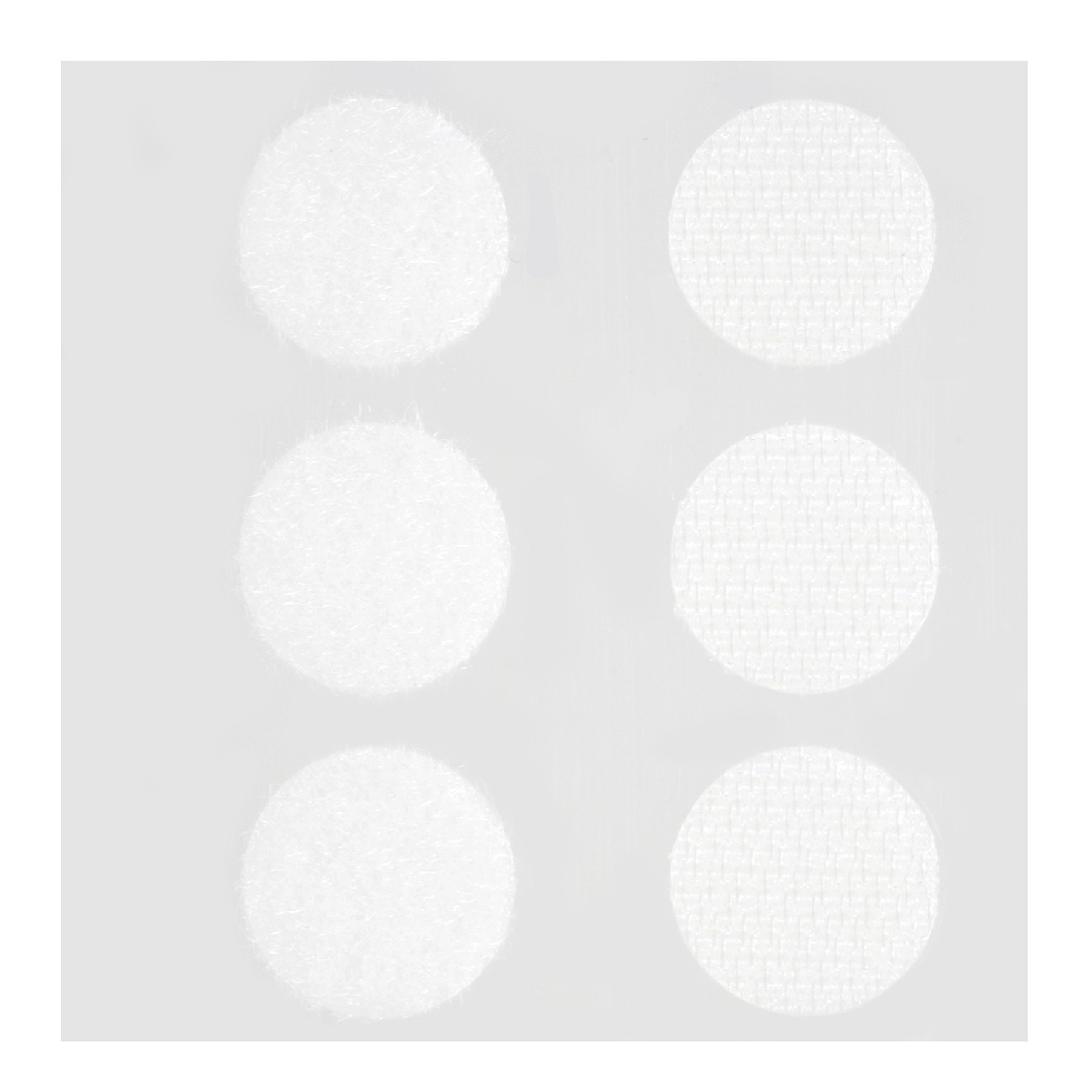 slide 3 of 3, White Hook & Loop Circles By Loops & Threads, 0.5 in