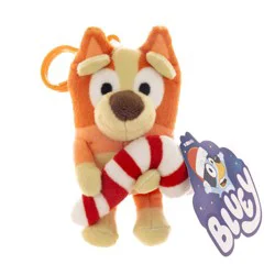 Bluey Bingo Candy Cane Christmas Plush Backpack Clip