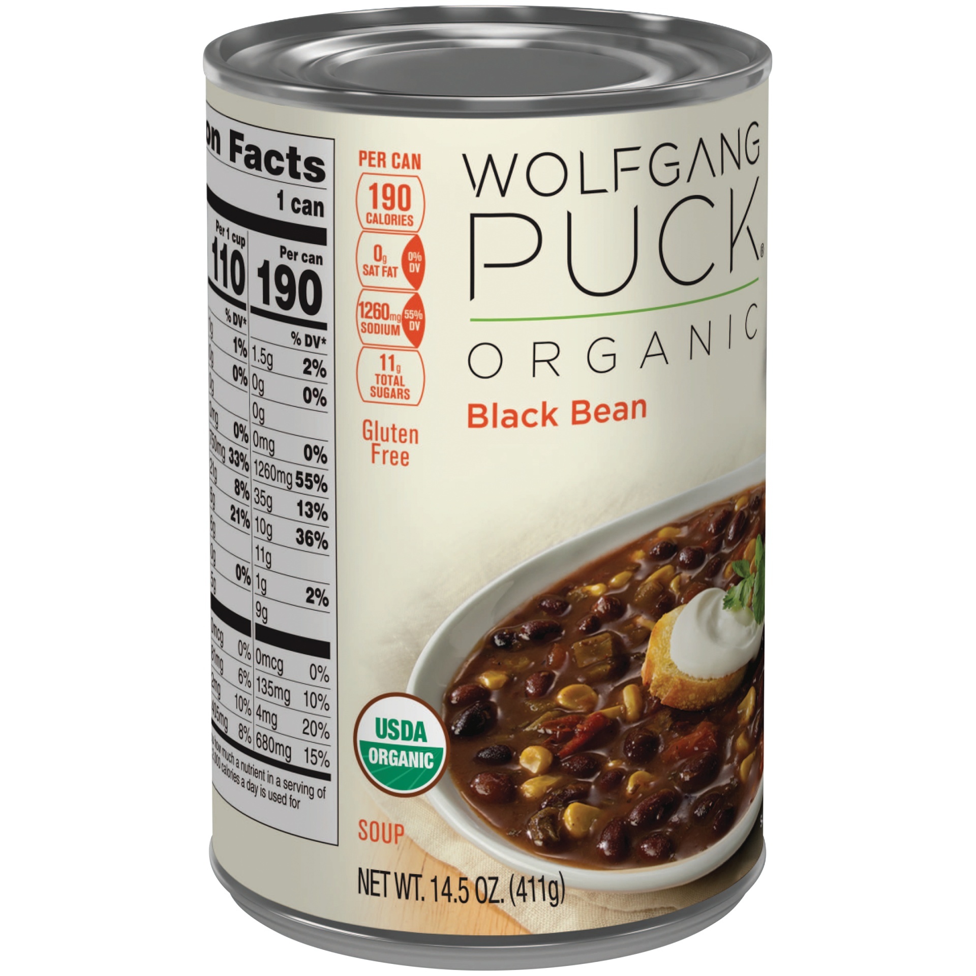 slide 1 of 1, Wolfgang Puck Organic Spicy Bean Soup, 14.5 oz