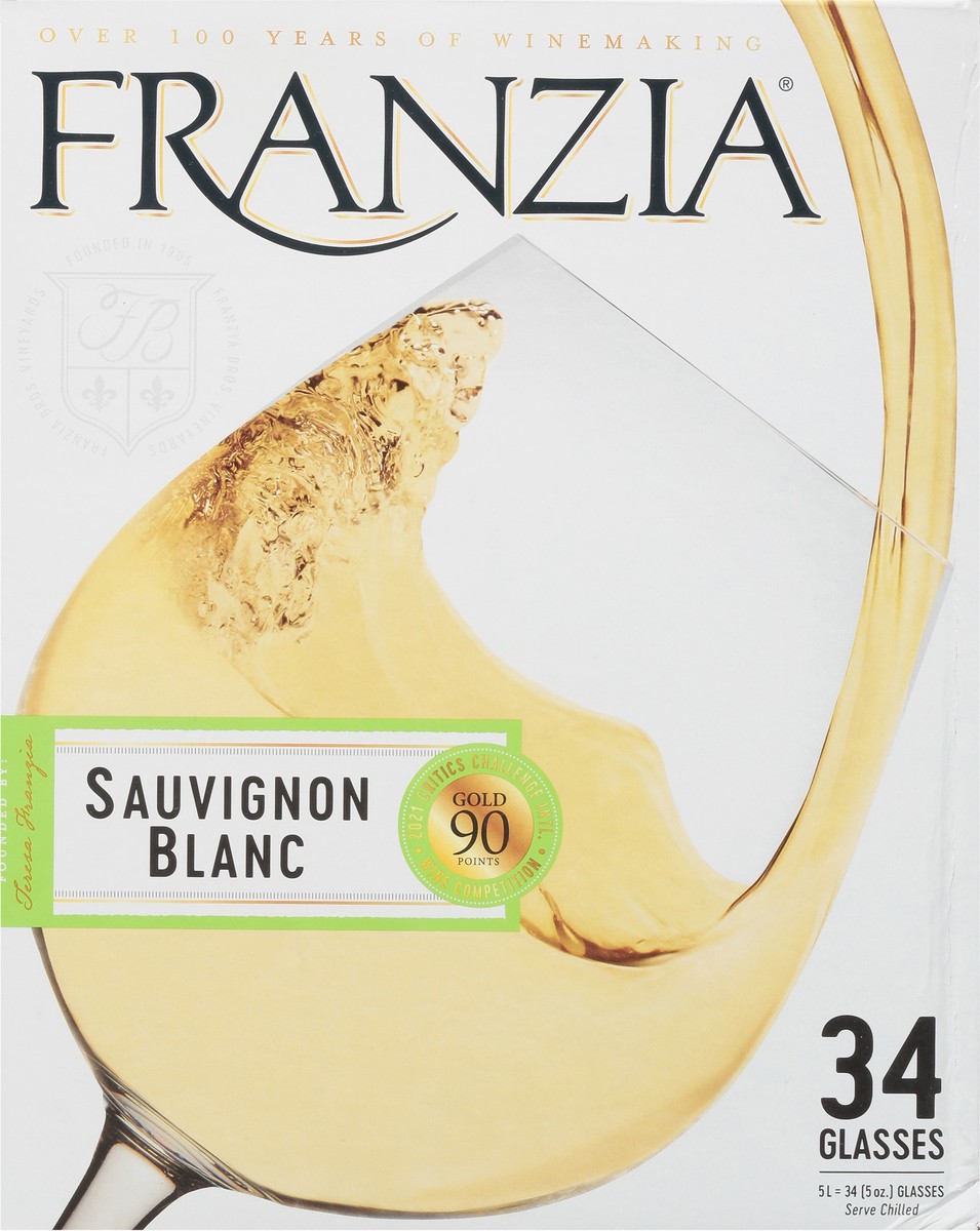 slide 9 of 9, Franzia Sauvignon Blanc 5 l, 5 liter