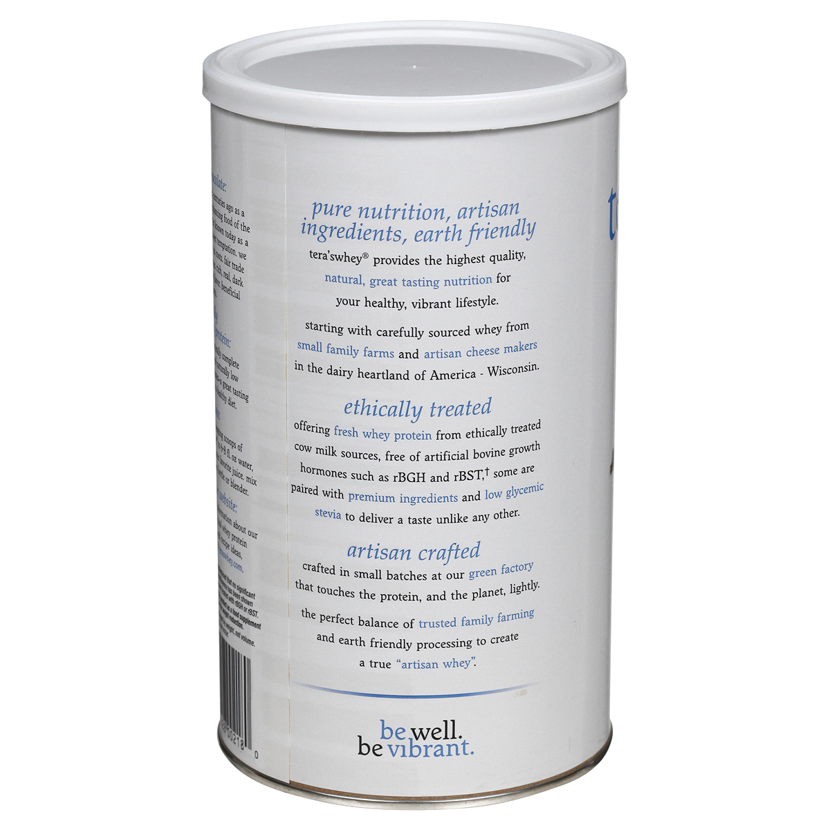 slide 2 of 4, Tera's Whey Simply Pure Grass Fed Dark Chocolate Cocoa Whey Protein 12 oz, 12 oz