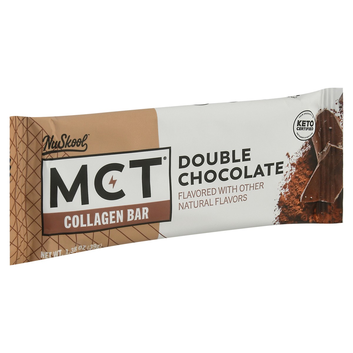 slide 4 of 13, NuSkool Double Chocolate Collagen Bar 1.38 oz, 1.38 oz