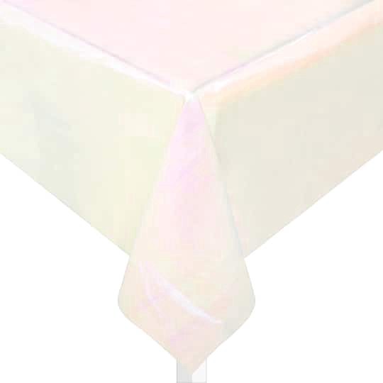slide 1 of 3, 9ft. Iridescent Table Cover By Celebrate It, 52.5 in x 9 ft