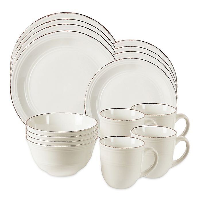 slide 1 of 1, American Atelier Madelyn Dinnerware Set - White, 16 ct