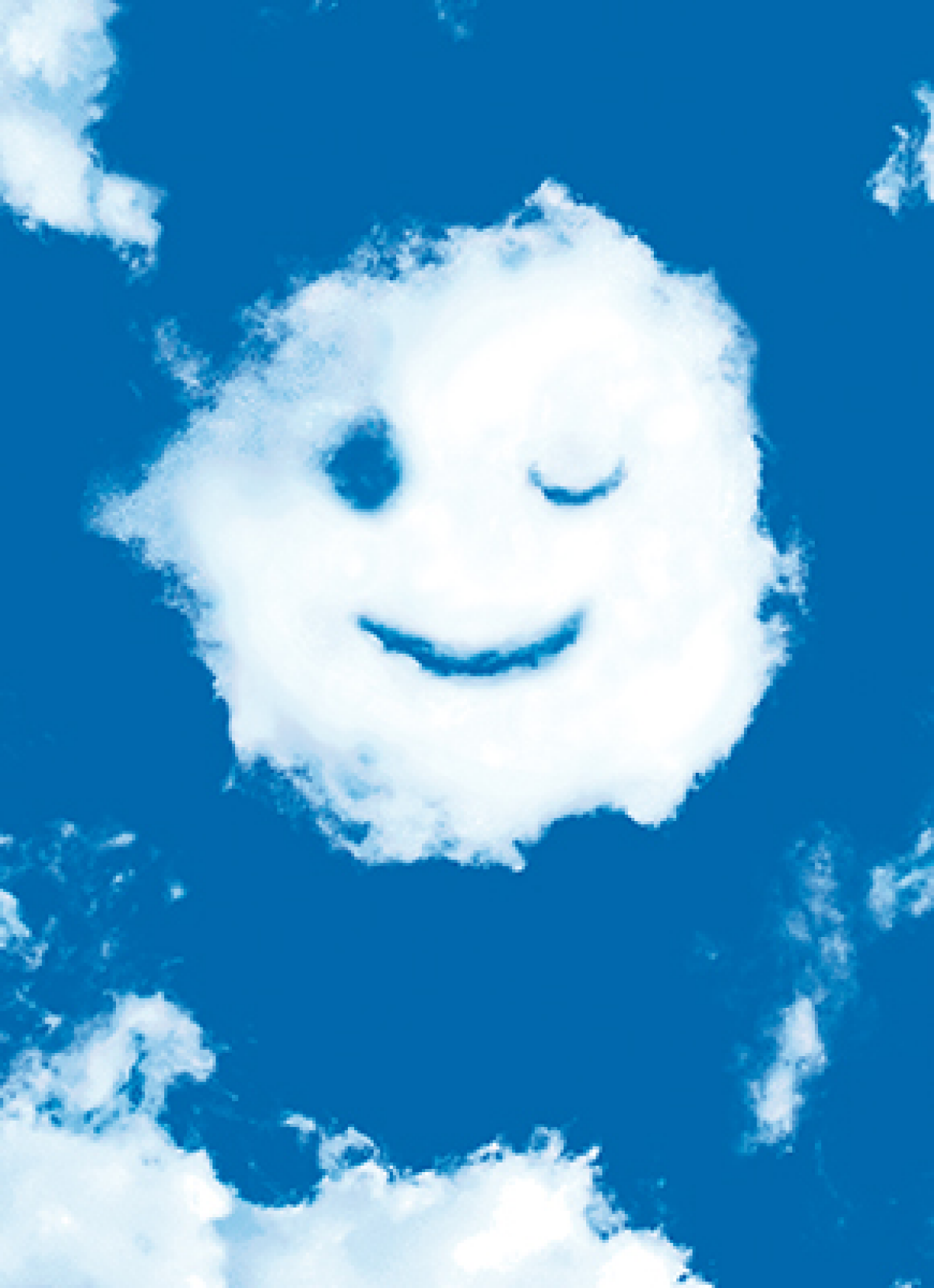 slide 1 of 1, Avanti Card Blank SmileyFace Cloud, 1 ct
