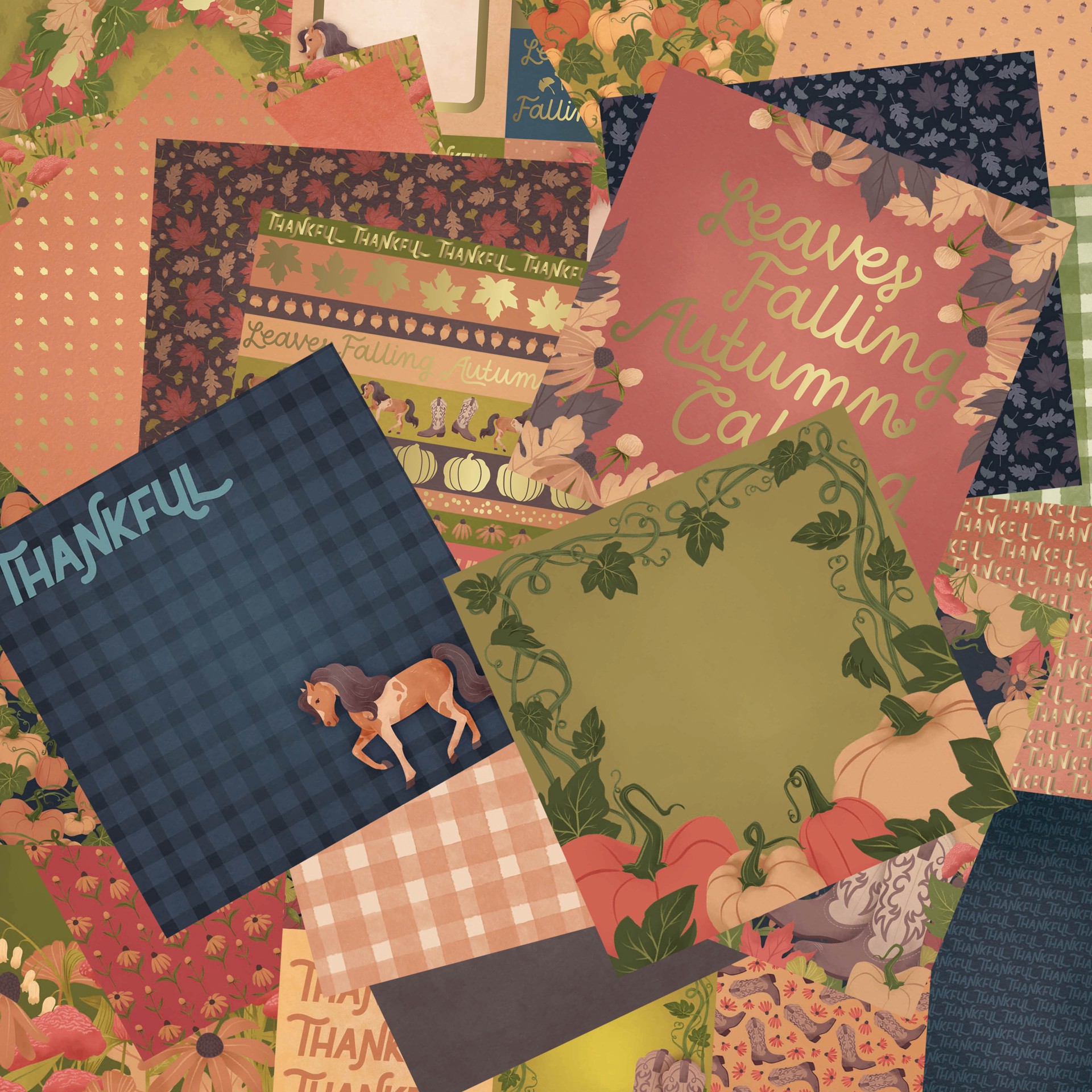 slide 3 of 3, Craft Smith 12" X 12" Western Harvest Paper Pad, 12 in x 12 in