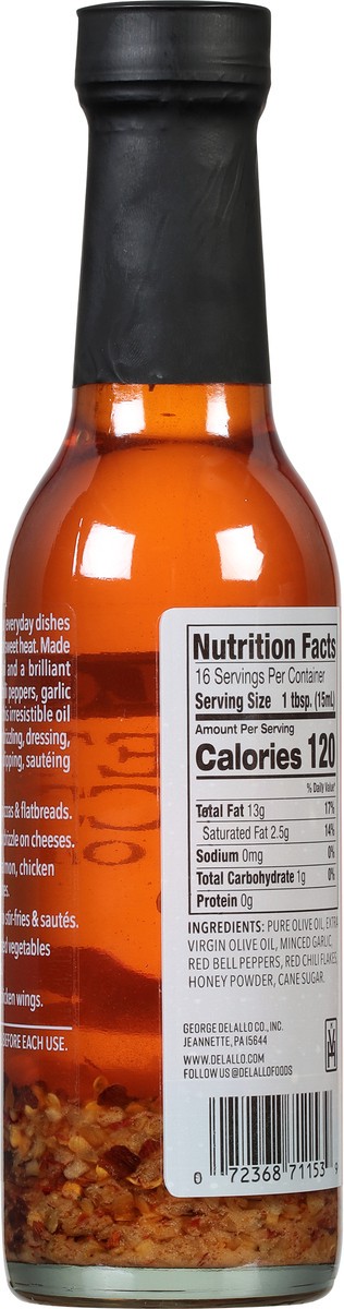 slide 14 of 14, DeLallo Sweet/Spicy Drizzle Oil, 8 oz