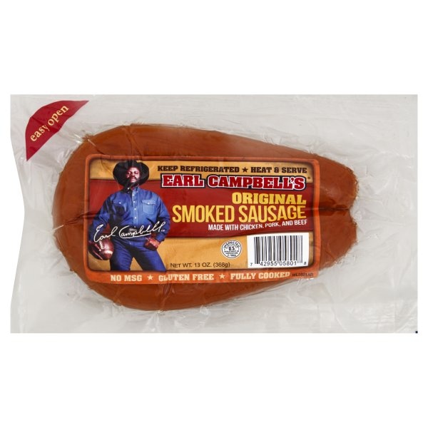 slide 1 of 1, Earl Campbell's Smoked Sausage 13 oz, 13 oz