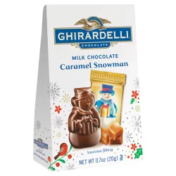 Ghirardelli Chocolate Milk Chocolate Caramel Snowman Pouch