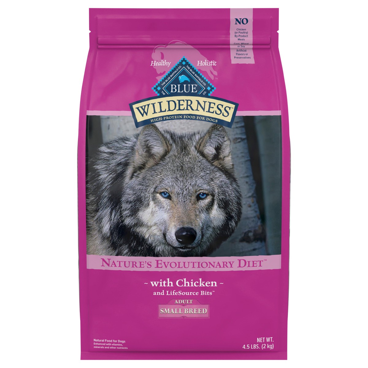 slide 8 of 13, Blue Buffalo Wilderness High Protein, Natural Adult Small Breed Dry Dog Food, Chicken 4.5-lb, 4.5 lb