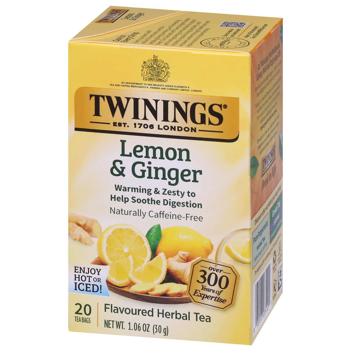 slide 5 of 9, Twinings Lemon & Ginger Herbal Tea 20 Tea Bags - 20 ct, 20 ct