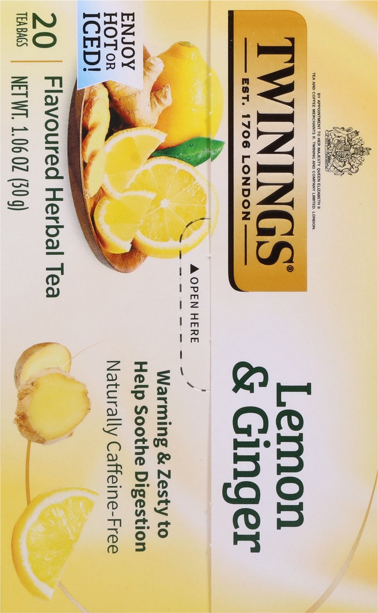 slide 2 of 9, Twinings Lemon & Ginger Herbal Tea 20 Tea Bags - 20 ct, 20 ct