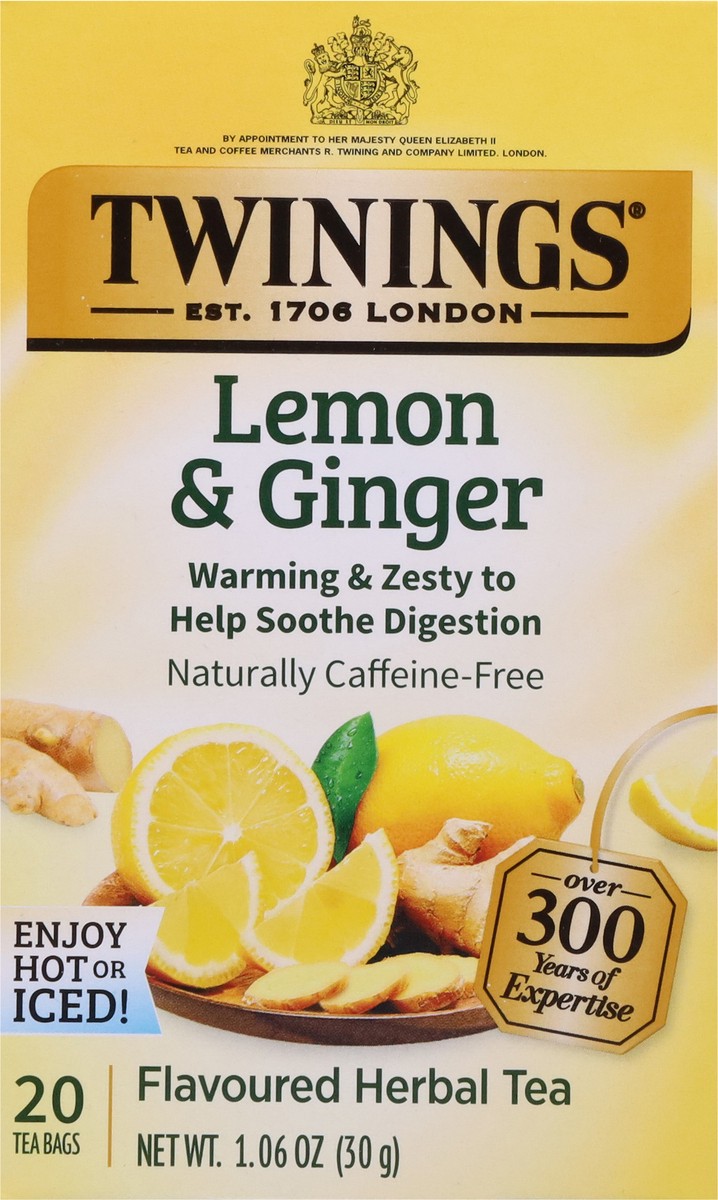 slide 9 of 9, Twinings Lemon & Ginger Herbal Tea 20 Tea Bags - 20 ct, 20 ct