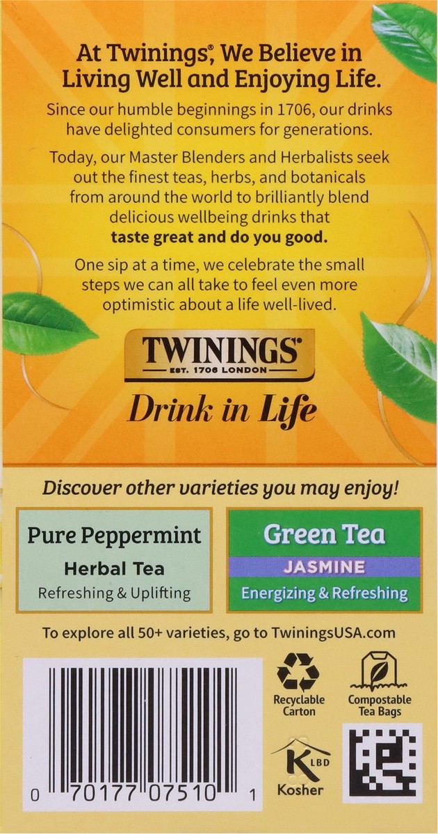 slide 3 of 9, Twinings Lemon & Ginger Herbal Tea 20 Tea Bags - 20 ct, 20 ct