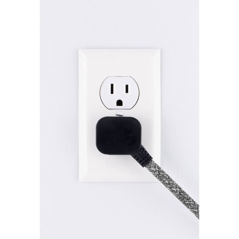 slide 4 of 6, Decor Jasco Black/White Extension Cord 8Ft, 1 ct
