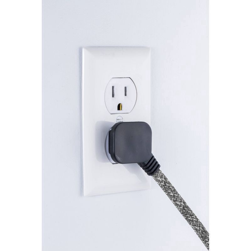 slide 6 of 6, Decor Jasco Black/White Extension Cord 8Ft, 1 ct