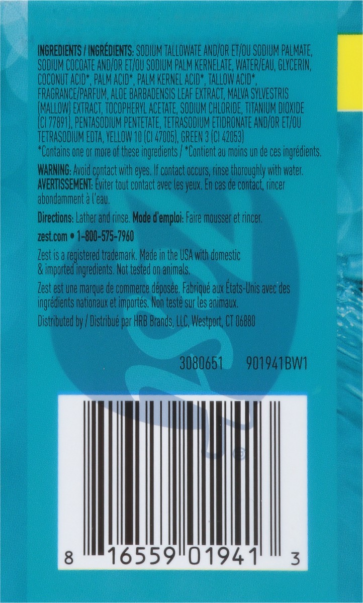 slide 6 of 16, Zest Refreshing Aqua Deodorant Bar Soap with Vitamin E Bonus Size 2 - 4.12 oz Bars, 2 ct