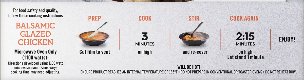 slide 6 of 8, Lean Cuisine Frozen Meal Glazed Chicken, Balance Bowls Microwave Meal, Frozen Chicken Dinner, Frozen Dinner for One, 10.25 oz