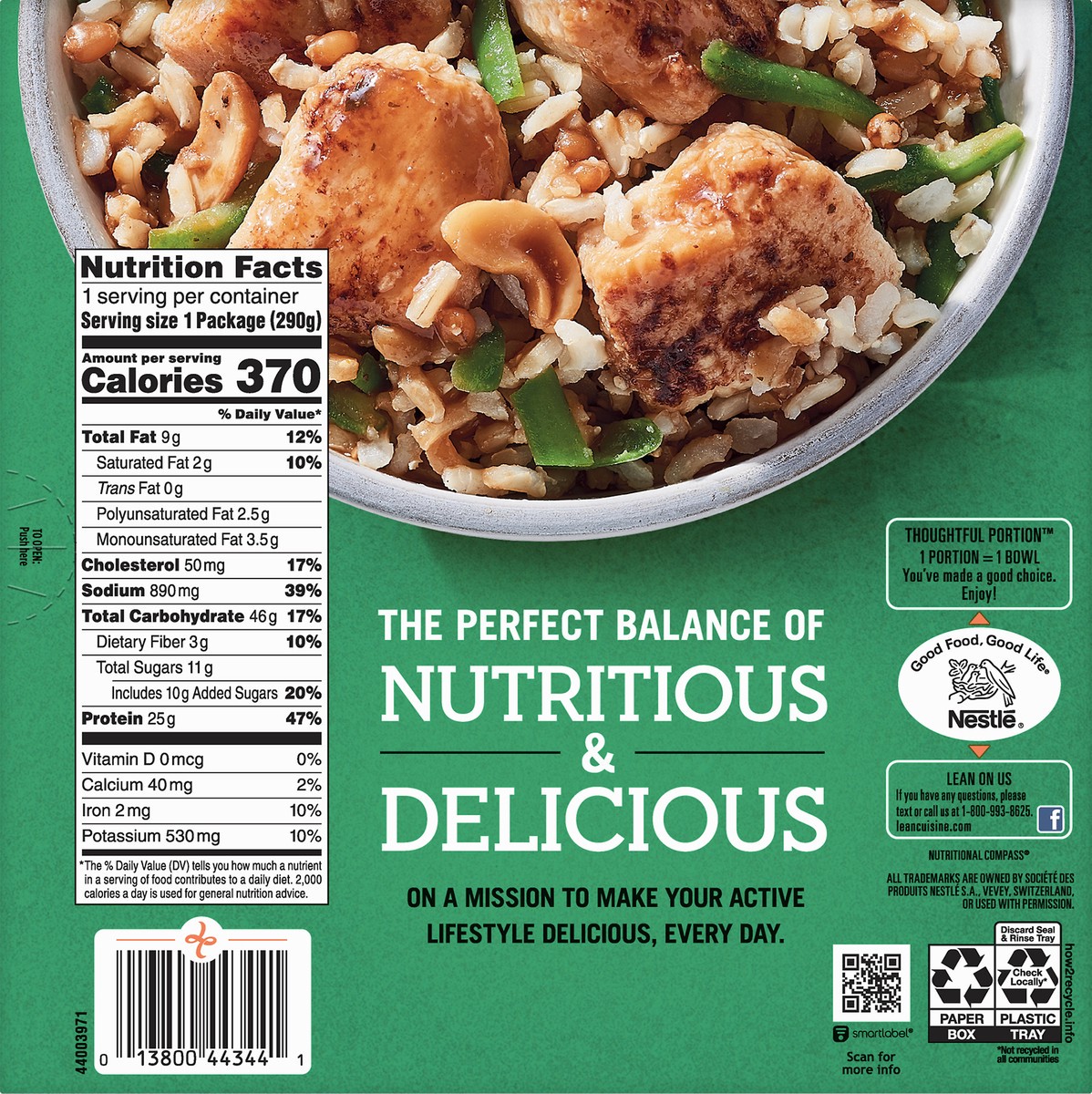 slide 2 of 8, Lean Cuisine Frozen Meal Glazed Chicken, Balance Bowls Microwave Meal, Frozen Chicken Dinner, Frozen Dinner for One, 10.25 oz