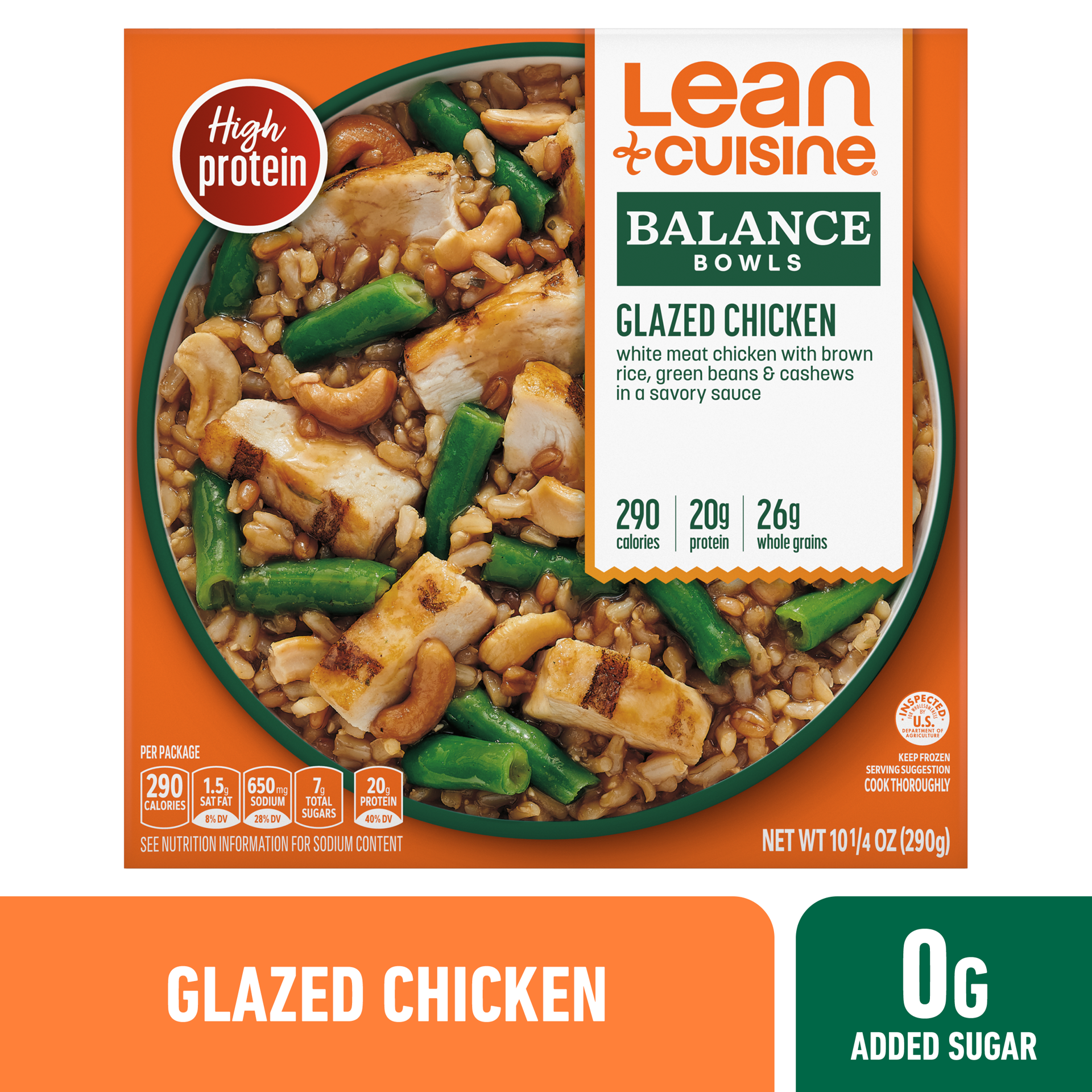 slide 1 of 8, Lean Cuisine Frozen Meal Glazed Chicken, Balance Bowls Microwave Meal, Frozen Chicken Dinner, Frozen Dinner for One, 10.25 oz