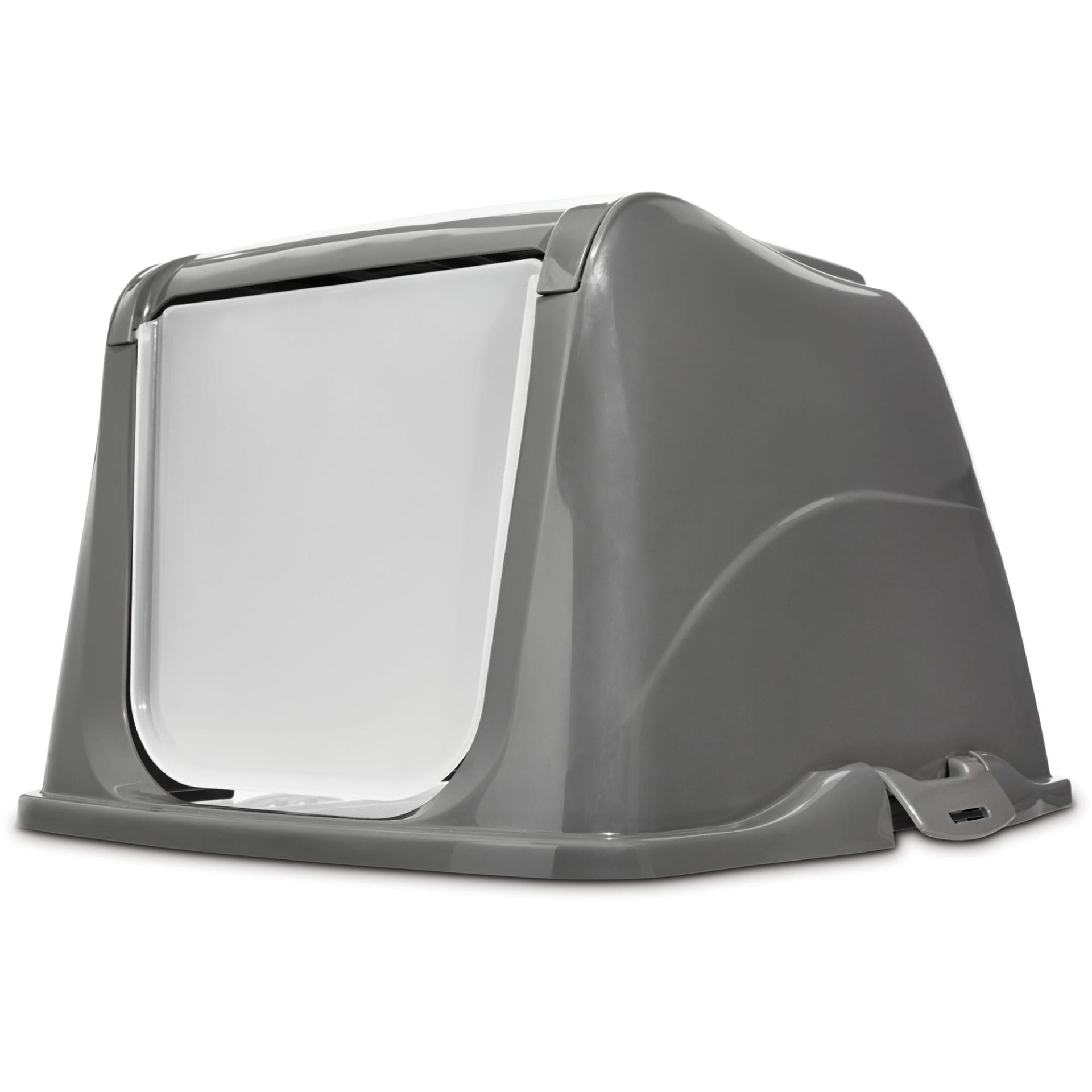 slide 1 of 1, So Phresh Flip Top Cat Litter Box Hood in Grey, LG