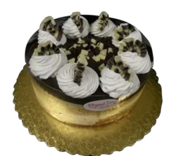 Round Boston Creme Cake Double Layer