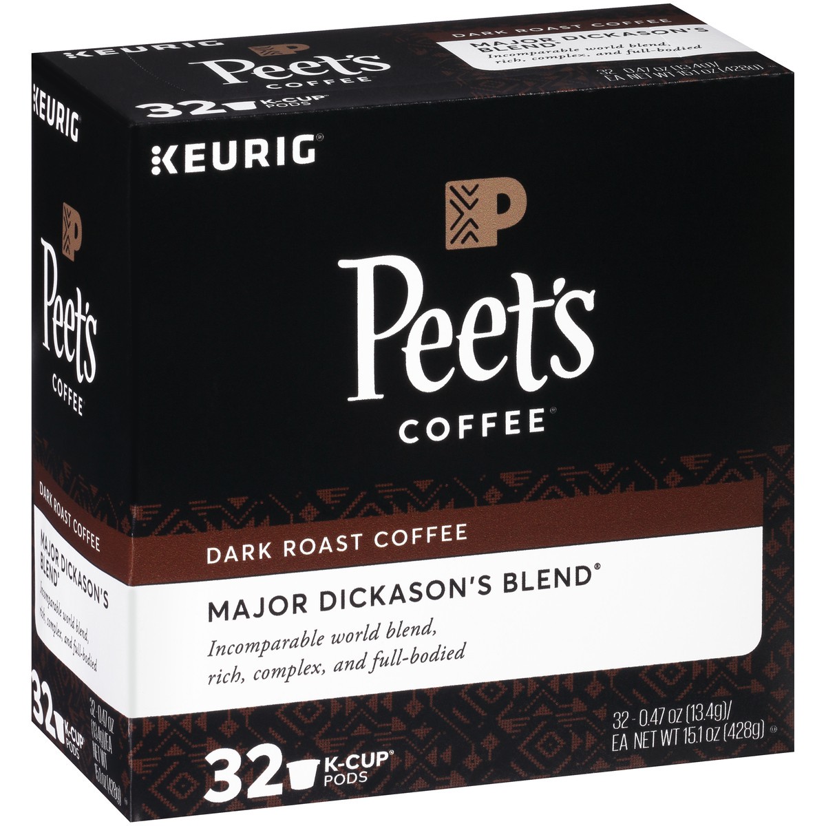 slide 6 of 13, Peet's Coffee Major Dickason's Blend Dark Roast Coffee K-cup Pods - 32 ct, 32 ct